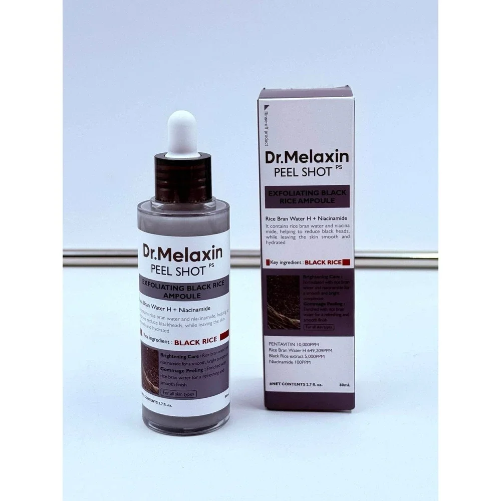 Peel Shot Glow Black Rice Peeling Ampoule 80Ml, Dead Skin Gentle Exfoliating Amp